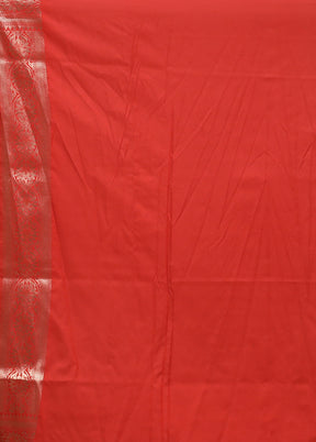 Red Uppada Silk Saree With Blouse Piece