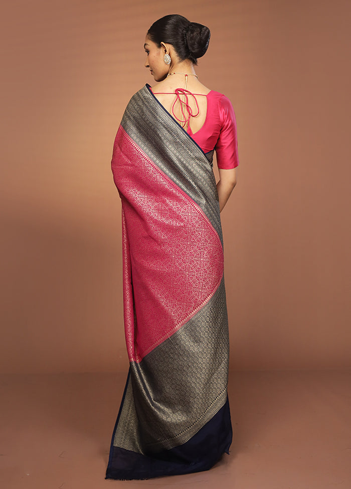 Pink Georgette Saree With Blouse Piece