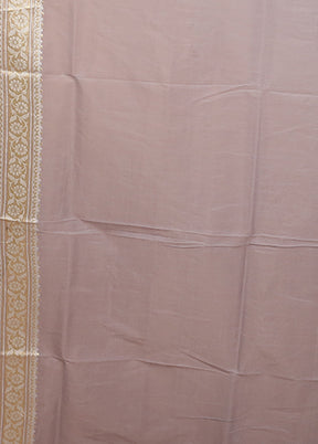 Grey Kora Silk Saree With Blouse Piece