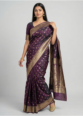 Green Banarasi Silk Saree With Blouse Piece