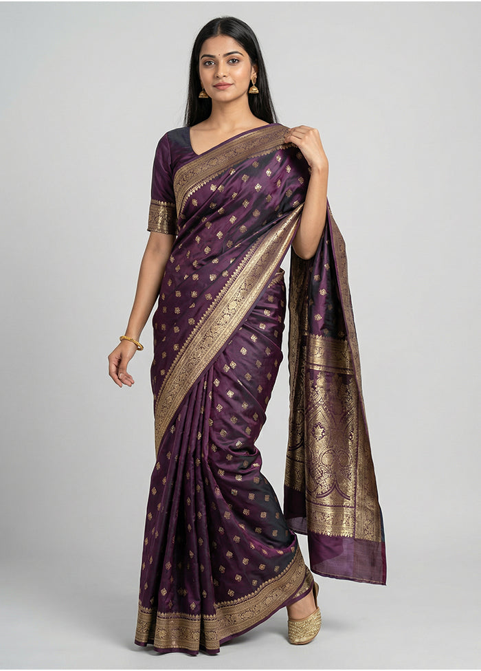 Green Banarasi Silk Saree With Blouse Piece
