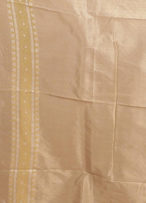 Cream Tissue Silk Saree With Blouse Piece