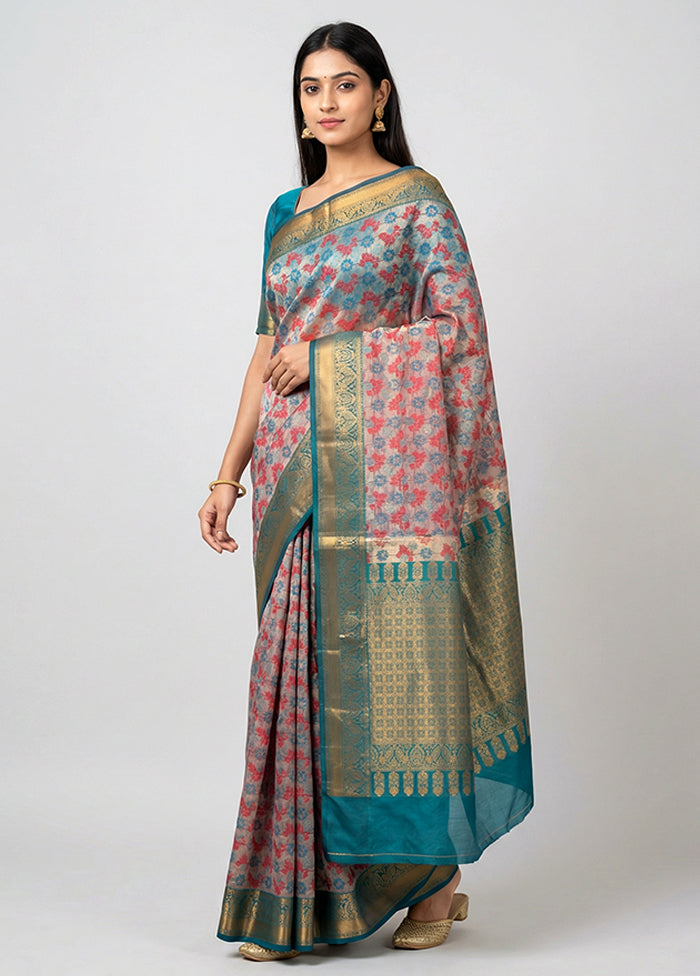 Gold Tissue Silk Saree With Blouse Piece