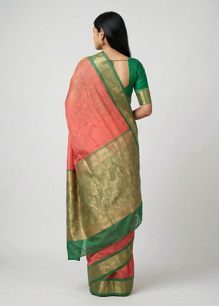 Red Kanjivaram Silk Saree With Blouse Piece
