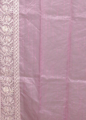 Purple Organza Saree With Blouse Piece