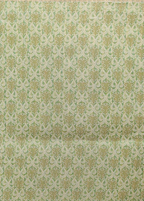 Green Kota Cotton Saree With Blouse Piece