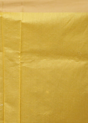 Yellow Kota Cotton Saree With Blouse Piece
