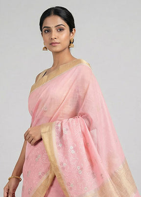 Grey Kora Silk Saree With Blouse Piece