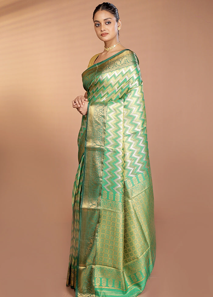 Multicolor Dupion Silk Saree With Blouse Piece