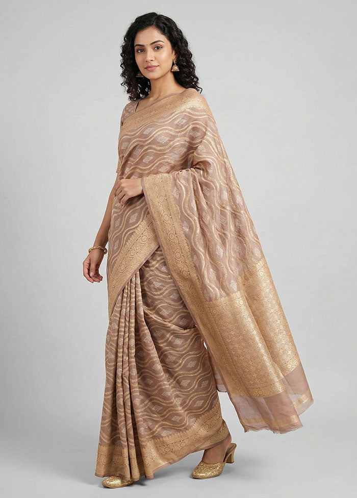 Purple Pure Cotton Saree With Blouse Piece
