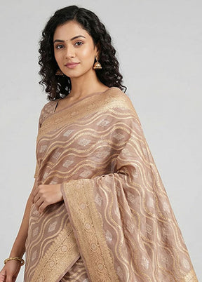 Purple Pure Cotton Saree With Blouse Piece