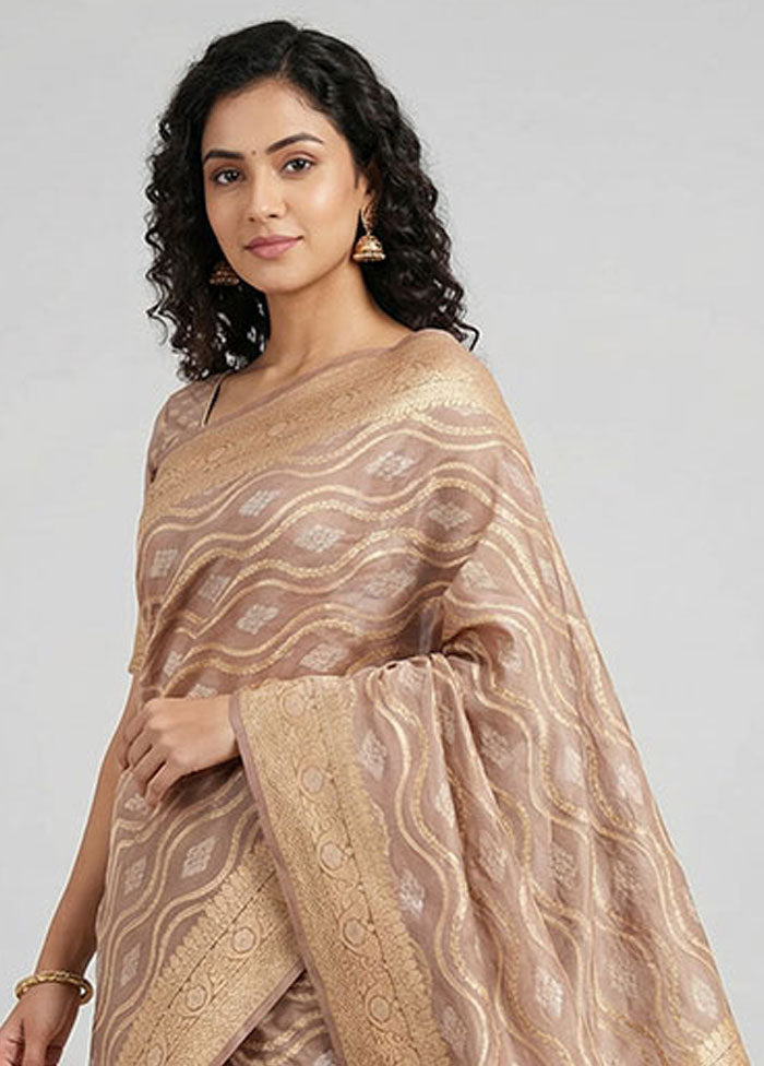 Purple Pure Cotton Saree With Blouse Piece