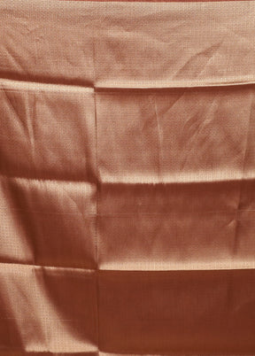 Rust Uppada Silk Saree With Blouse Piece
