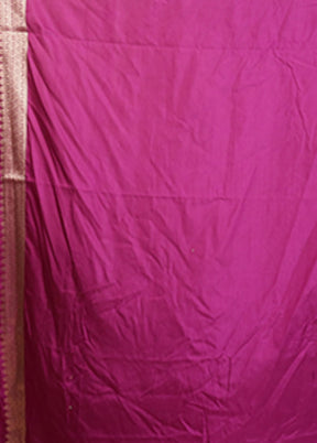 Purple Dupion Silk Saree With Blouse Piece