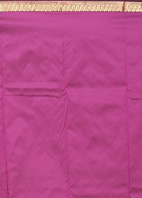 Purple Kanjivaram Silk Saree With Blouse Piece