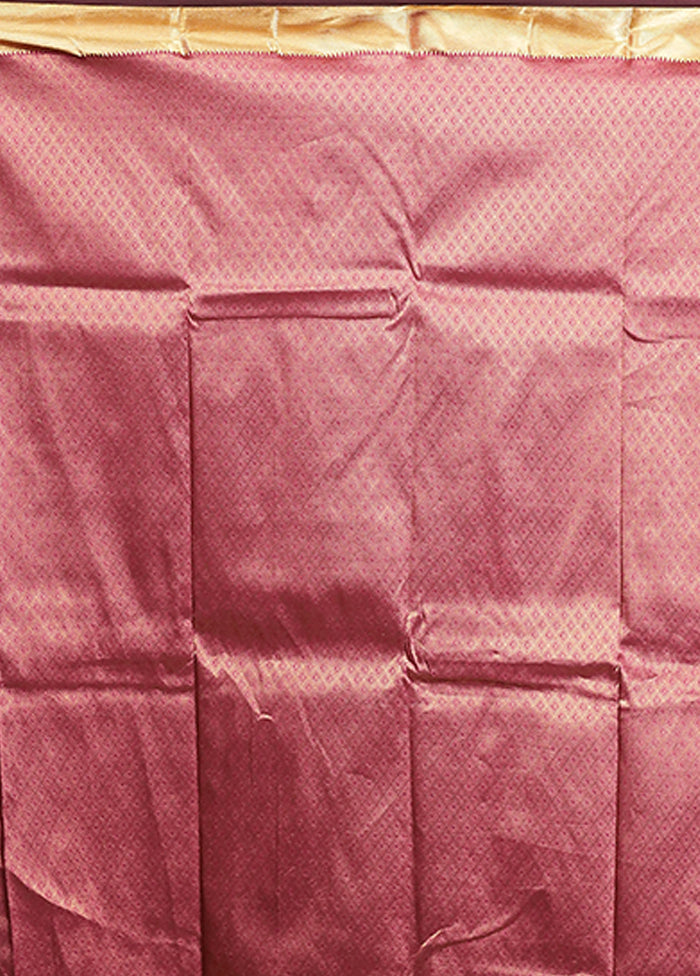 Purple Kanjivaram Silk Saree With Blouse Piece