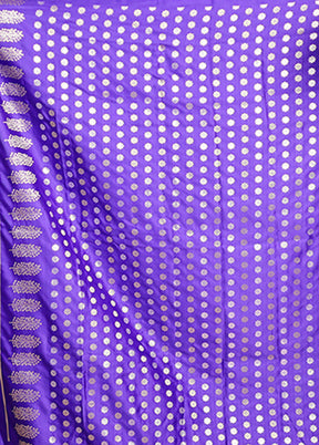 Purple Katan Silk Saree With Blouse Piece