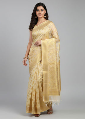 Green Tissue Silk Saree With Blouse Piece