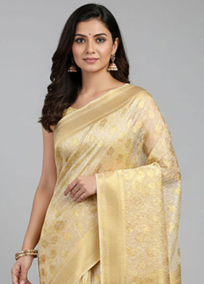 Green Tissue Silk Saree With Blouse Piece
