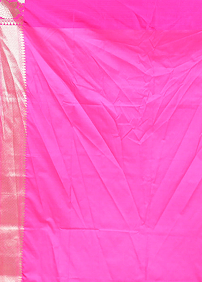 Blue Katan Silk Saree With Blouse Piece