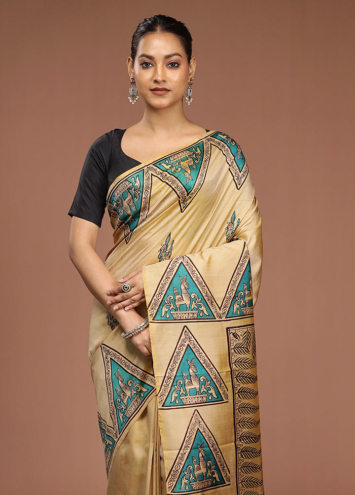 Pink Printed Pure Silk Saree Without Blouse Piece