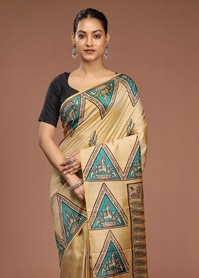 Pink Printed Pure Silk Saree Without Blouse Piece