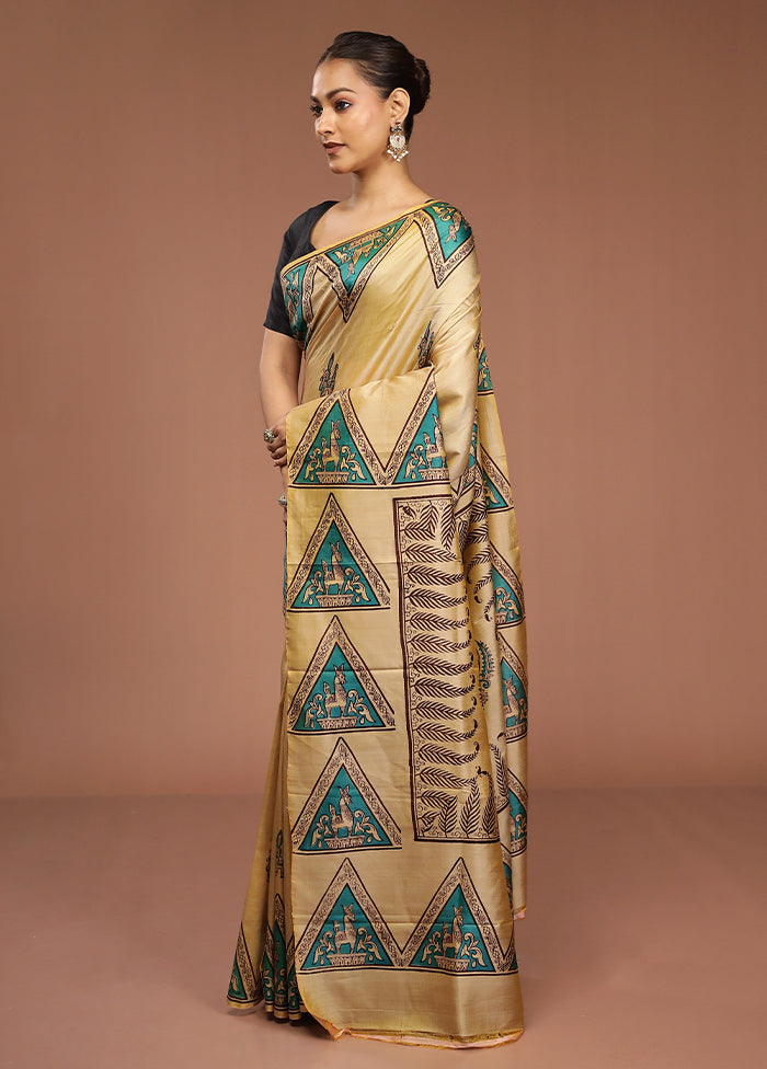 Pink Printed Pure Silk Saree Without Blouse Piece