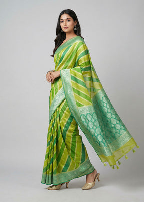 Multicolor Organza Saree With Blouse Piece
