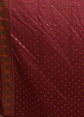 Purple Dupion Silk Saree With Blouse Piece
