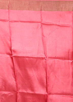 Cream Tussar Silk Saree With Blouse Piece