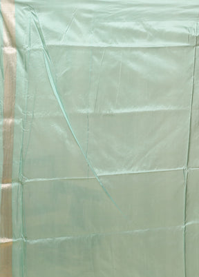 Green Handloom Uppada Pure Silk Saree With Blouse Piece