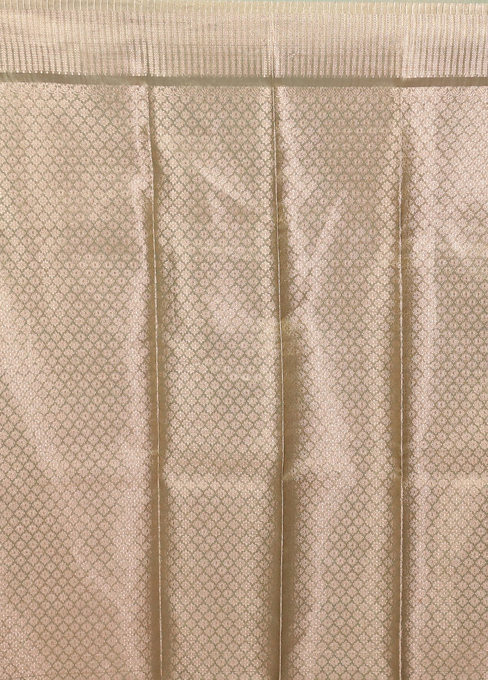 Green Tissue Silk Saree With Blouse Piece