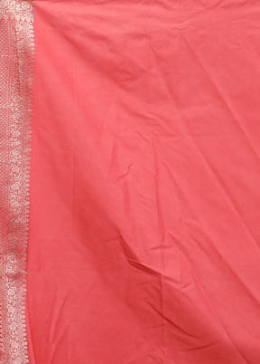 Pink Dupion Silk Saree With Blouse Piece