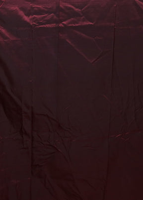 Maroon Uppada Silk Saree With Blouse Piece