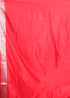 Red Katan Silk Saree With Blouse Piece