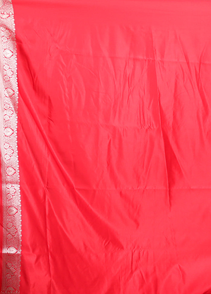 Red Katan Silk Saree With Blouse Piece