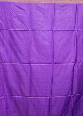 Blue Handloom Tussar Pure Silk Saree With Blouse Piece