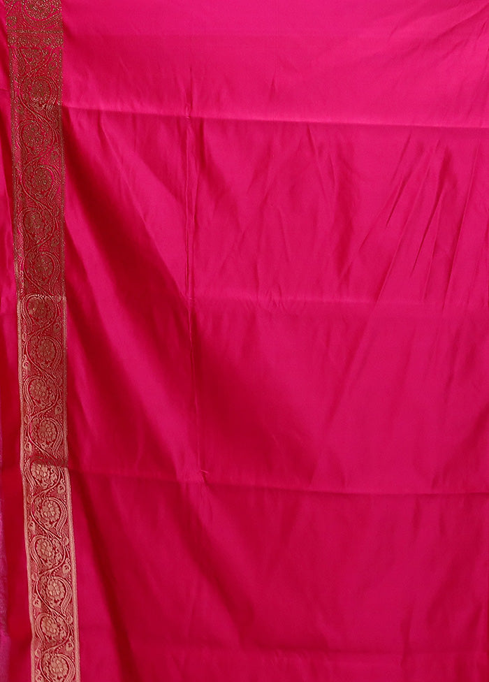 Blue Banarasi Silk Saree With Blouse Piece