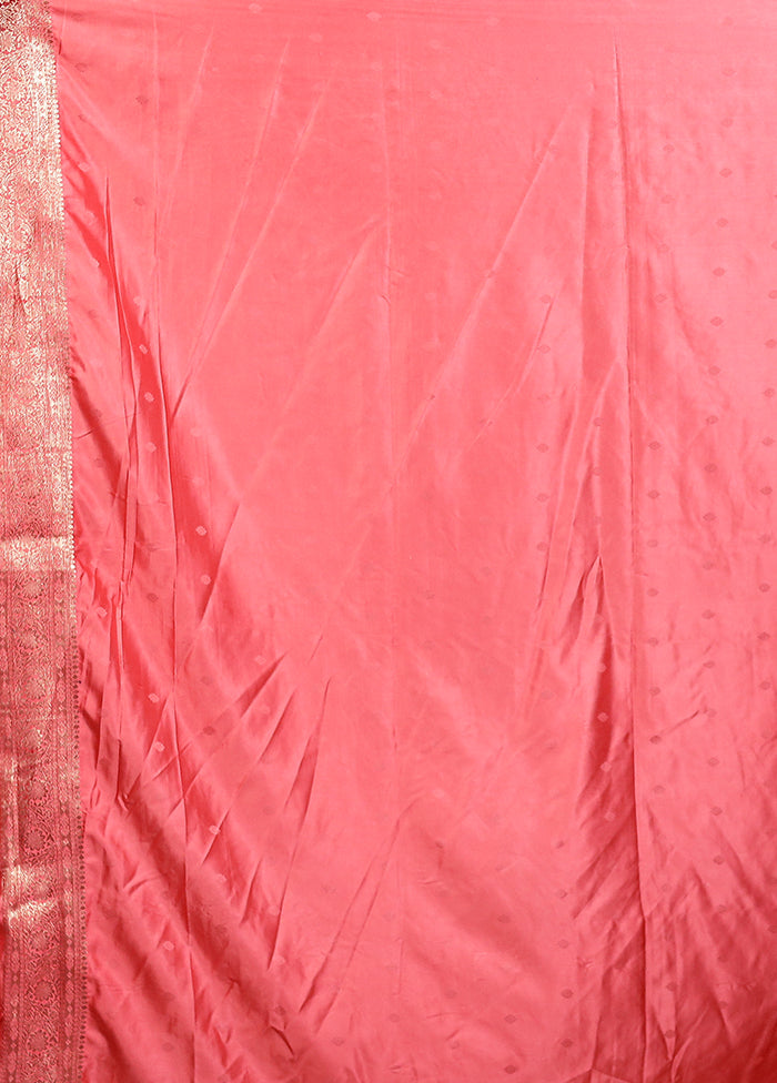 Pink Dupion Silk Saree With Blouse Piece