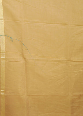 Yellow Kora Silk Saree With Blouse Piece