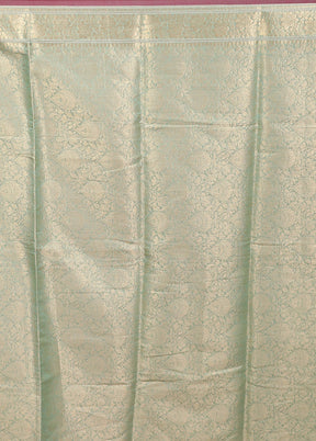 Green Kora Silk Saree With Blouse Piece