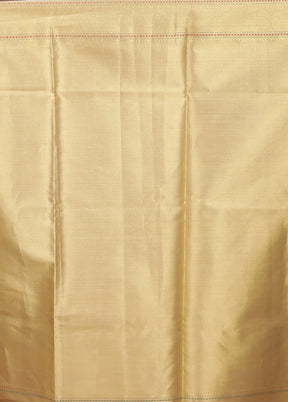 Cream Tissue Silk Saree With Blouse Piece