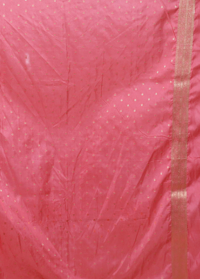 Pink Georgette Saree With Blouse Piece