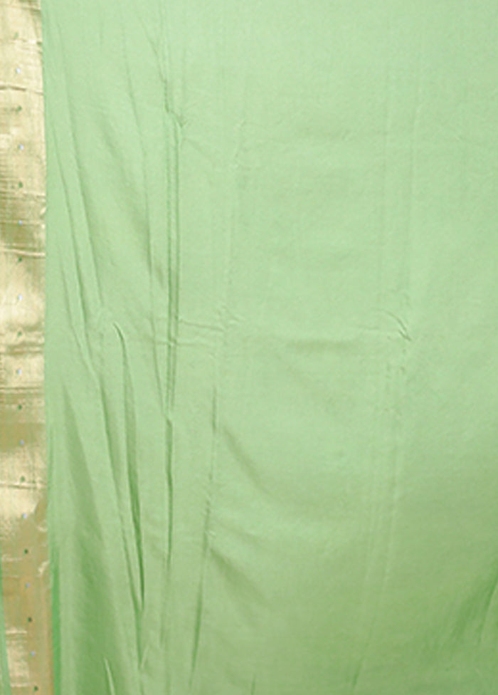 Green Georgette Saree With Blouse Piece