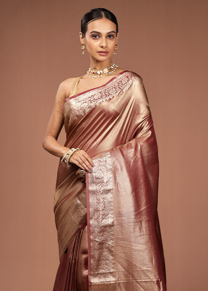 Gold Tissue Silk Saree With Blouse Piece