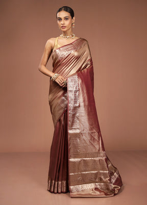 Gold Tissue Silk Saree With Blouse Piece