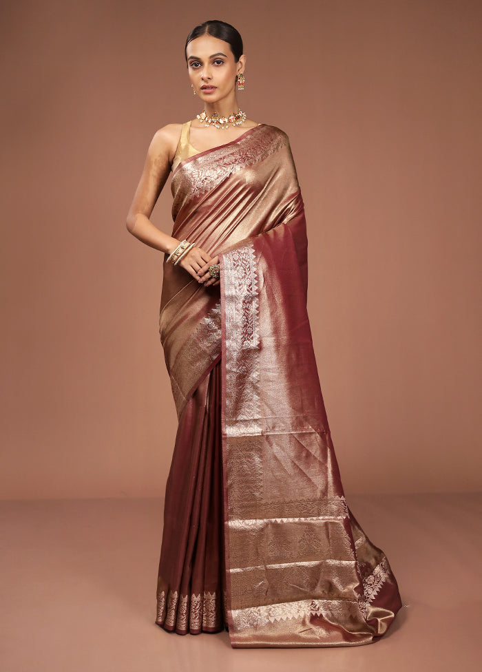 Gold Tissue Silk Saree With Blouse Piece