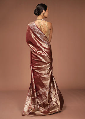 Gold Tissue Silk Saree With Blouse Piece