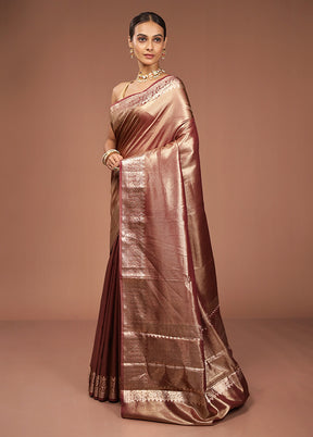 Gold Tissue Silk Saree With Blouse Piece