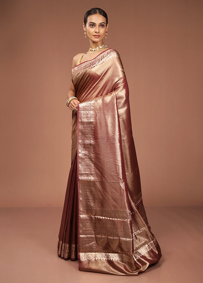 Gold Tissue Silk Saree With Blouse Piece